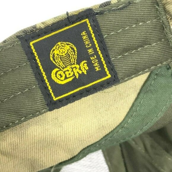 PennTex Green Camo Strapback Hat Cap Adjustable Canvas Cobra Made In China - Picture 6 of 6